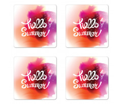 Hello Summer with Ice Cream Coaster Set Of Four