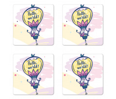 Balloon and Bird Eggs Coaster Set Of Four