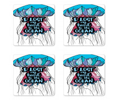 I Lost My Heart to Ocean Coaster Set Of Four