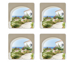 Plants Flowers Sea Panorama Coaster Set Of Four