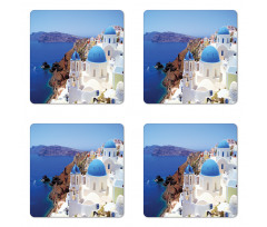 Mediterranean Shore Photo Coaster Set Of Four