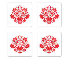 Kalocsa Pattern Boho Blooms Coaster Set Of Four