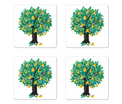 Flourishing Fruit Tree Eco Coaster Set Of Four