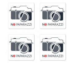 Camera with No Paparazzi Coaster Set Of Four