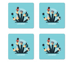 News Time Live Reporters Coaster Set Of Four