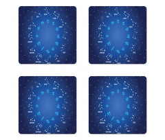 Horoscope Night Star Coaster Set Of Four