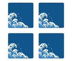 Sea Oriental Waves Coaster Set Of Four