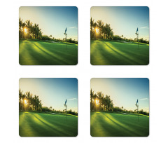 Countryside Sunset on Field Coaster Set Of Four