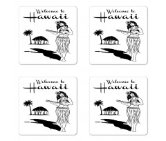 Welcome to Hawaii Words Coaster Set Of Four