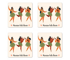 Hawaiian Performers Beach Coaster Set Of Four