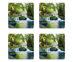 Foliage Misty Mountains Coaster Set Of Four