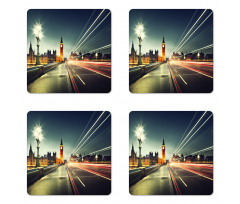 Big Ben Urban Cityscape Coaster Set Of Four