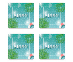 Tropical Summer Square Coaster Set Of Four