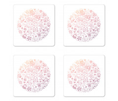 Round Order Sea Animals Coaster Set Of Four