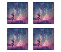 Lonely Tree View Coaster Set Of Four