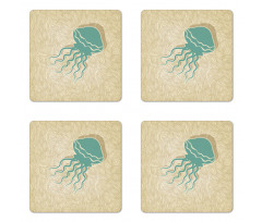 Beach Summer Ocean Coaster Set Of Four