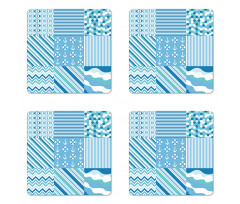 Zigzags Wavy Anchor Coaster Set Of Four