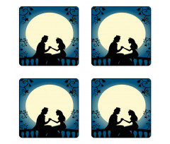 Classic Romantic Scene Coaster Set Of Four