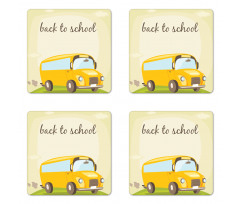 Back to School Theme Coaster Set Of Four