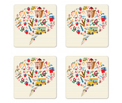 Speech Bubble from Tools Coaster Set Of Four