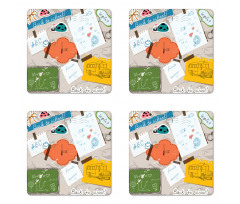 Back to School Learning Coaster Set Of Four