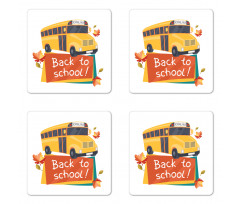 Back to School Subject Coaster Set Of Four