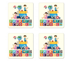 Children Reading Art Coaster Set Of Four