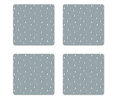 Minimal Arctic Fauna Bird Coaster Set Of Four