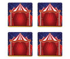 Canvas Circus Tent Coaster Set Of Four