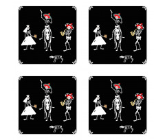 Spooky Wedding Art Coaster Set Of Four