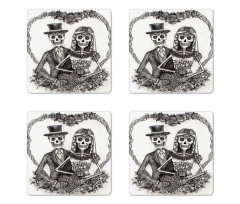 Spooky Valentines Marriage Coaster Set Of Four