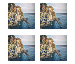 Manarola Village Panorama Coaster Set Of Four