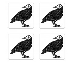 Gothic Art Ornate Bird Coaster Set Of Four