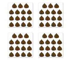 Turd Pattern Coaster Set Of Four