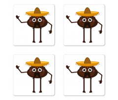 A Funny Mexican Turd Coaster Set Of Four