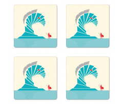 Trojan Horse Greek Male Coaster Set Of Four