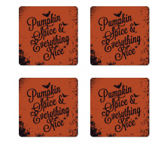 Halloween Theme Coaster Set Of Four