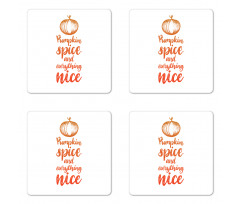 Romantic Fall Writing Coaster Set Of Four