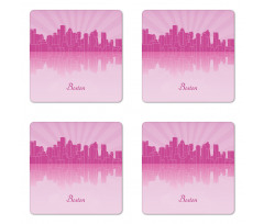 Pastel Silhouette Coaster Set Of Four