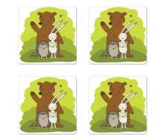 Simple Animals Coaster Set Of Four