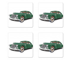 Nostalgic Vintage Car Coaster Set Of Four