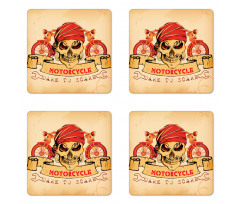 Spooky Racer Motorcycle Coaster Set Of Four