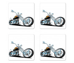 American Motorcycle Sport Coaster Set Of Four