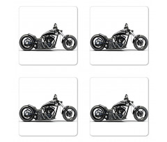 Custom Motorcycle Coaster Set Of Four