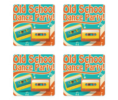 Nostalgic Dance Party Coaster Set Of Four