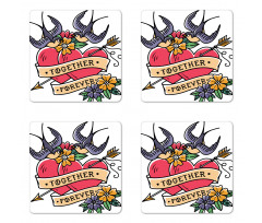 Together Forever Hearts Coaster Set Of Four