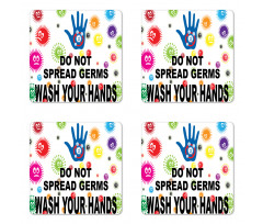 Do Not Spread Germs Coaster Set Of Four