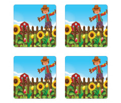 Happy Garden Flora Coaster Set Of Four