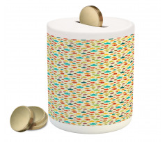 Multicolor Maple Leaves Piggy Bank