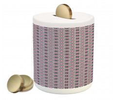 Vibrant Tone Circles Motifs Piggy Bank